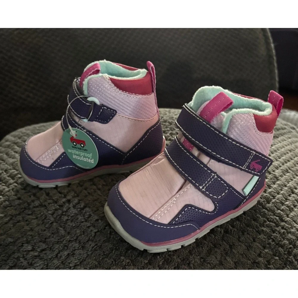 See Kai Run Atlas III  Purple Pink Waterproof Insulated Boots Toddler 5 EU 21